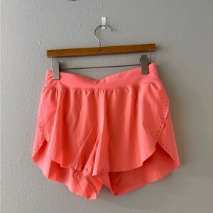 LULULEMON - “Fast and Free” RARE Women’s Coral Pink Athletic Shorts - Size 6